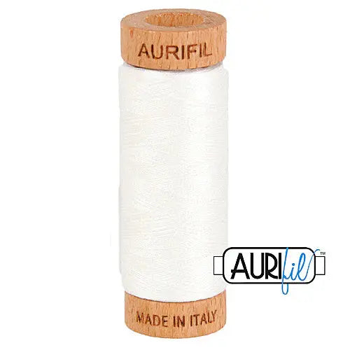 2021 Natural White Aurifil Cotton 80wt Spool