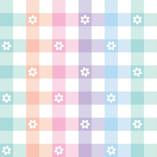 Cloud Cuddle Pastel Gingham Daisy 58"/60" Fabric per yard