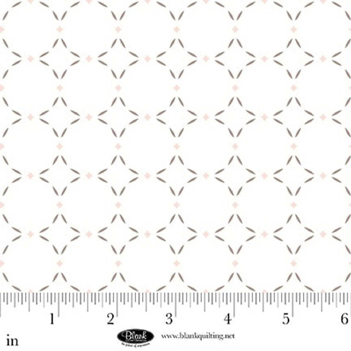 White Grid Sugar Dreams Cotton 44"/45" Fabric Per Yard