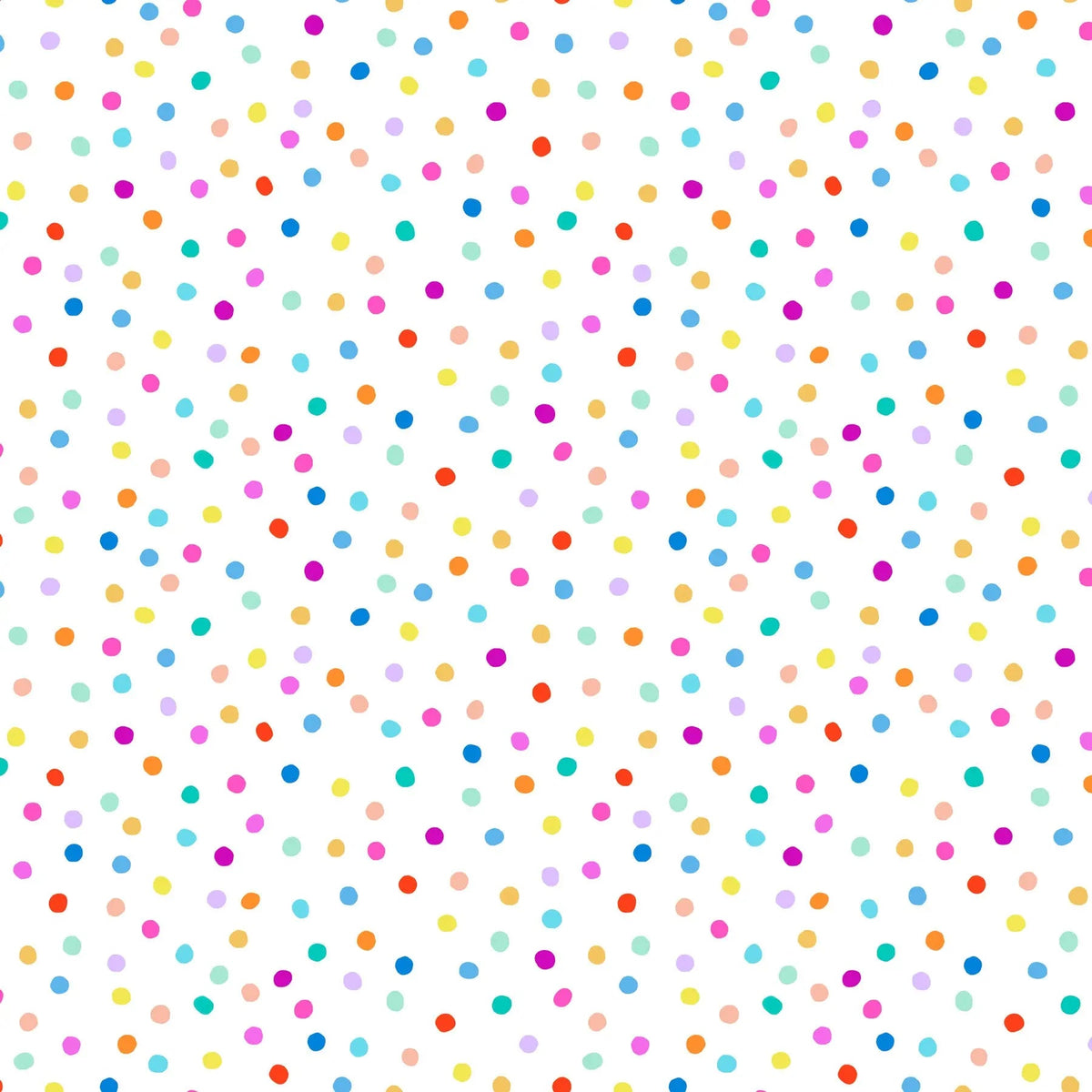 White Multi Dovetail Pompoms 44"/45" Fabric Per Yard
