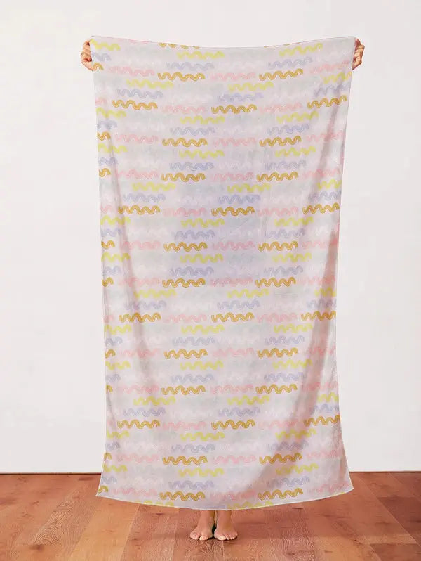 Multi Color Shape Friends Squiggles Cotton 44"/45" Fabric Per Yard