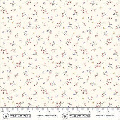 Aviva Sprig Ivory Cotton 44"/45" Fabric Per Yard