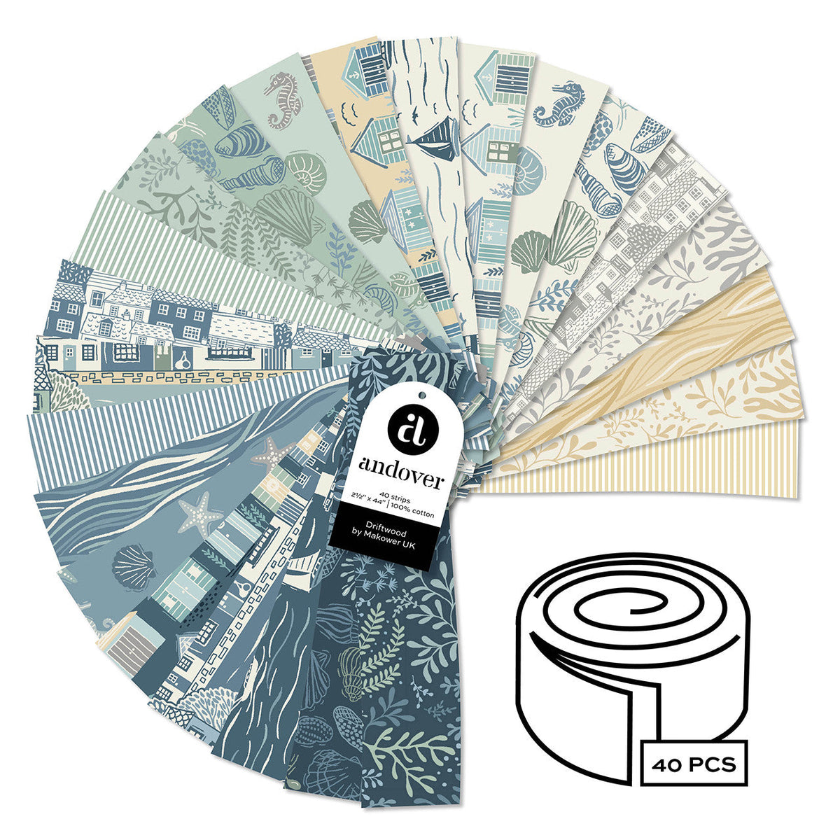 Driftwood - 2.5 Inch Strip Rolls - 40 Cuts