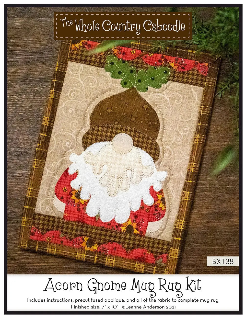 Acorn Gnome Mug Rug Kit