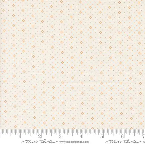 Agatha Road Eyelet Ivory Orange 44"/45" Fabric Per Yard