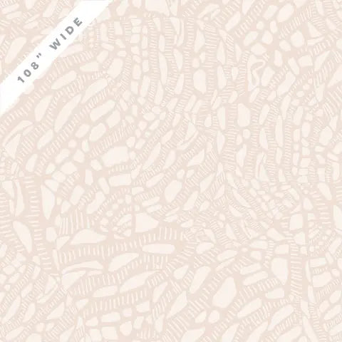 Beige Neverending Seashell Serenade Quilter's Weight Cotton Wideback Fabric per yard