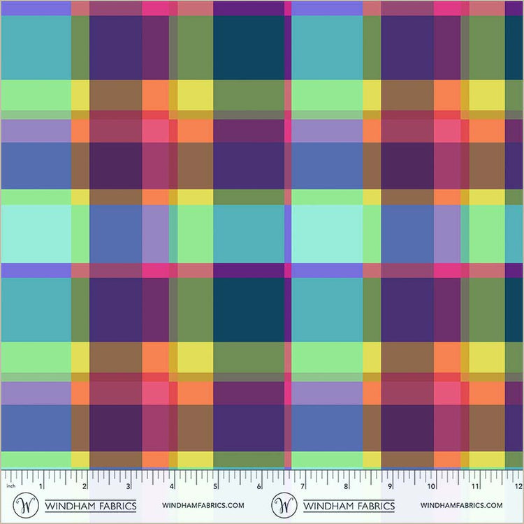 Canvas & Co. Multi Summer Plaid Cotton 44"/45" Fabric Per Yard