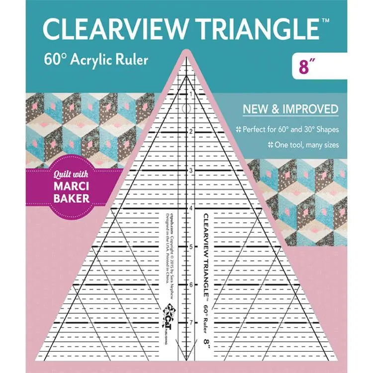 Clearview Triangle 8" Acrylic Ruler by C&T Publishing