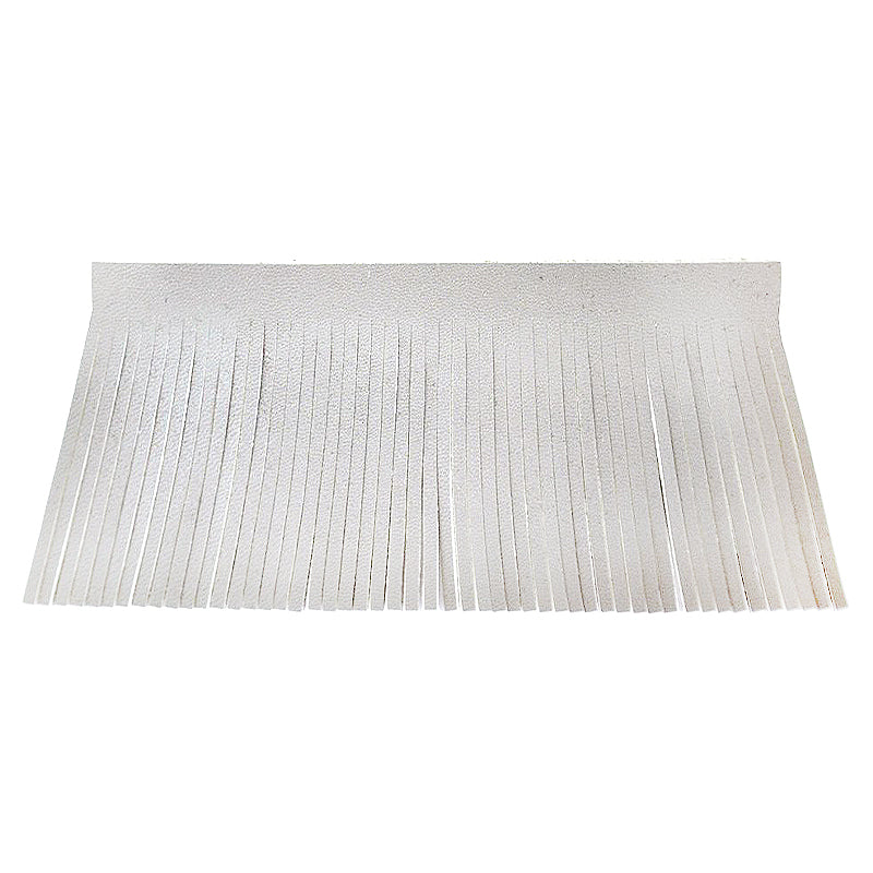 Dakota Collection - 2 1/2" Width Faux Leather Fringe (27.5 YDS) - BLF-7777-11 Silver