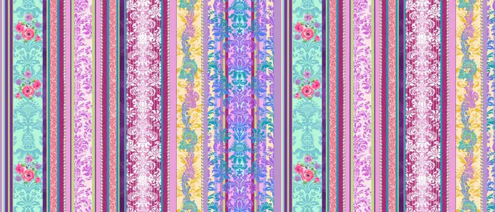 Damask Stripe Cotton 44"/45" Fabric Per Yard