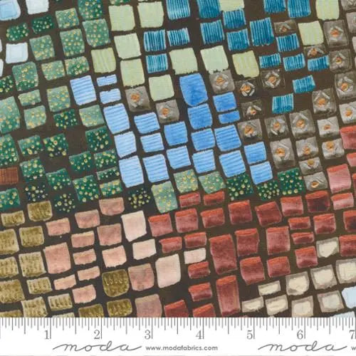 Desert Oasis Earth Brown Geometric Blenders 44"/45" Fabric Per Yard