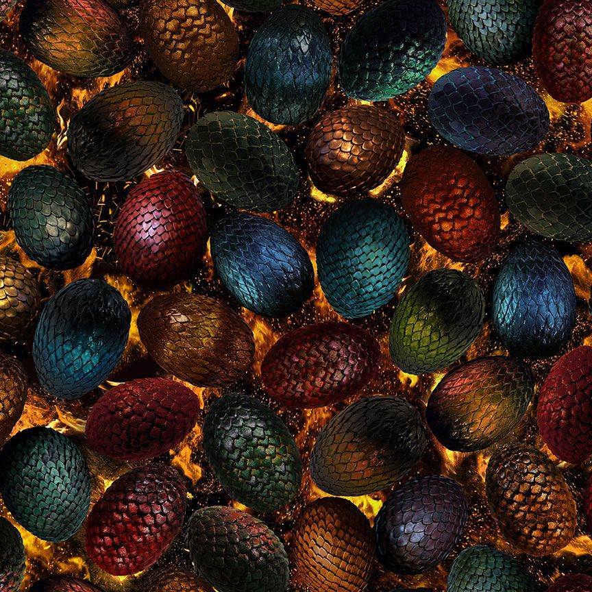 Multi Dragon's Eggs Cotton 44"/45" Fabric Per Yard