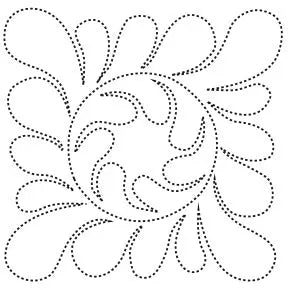 1951 Feathered Square 11" Stencil
