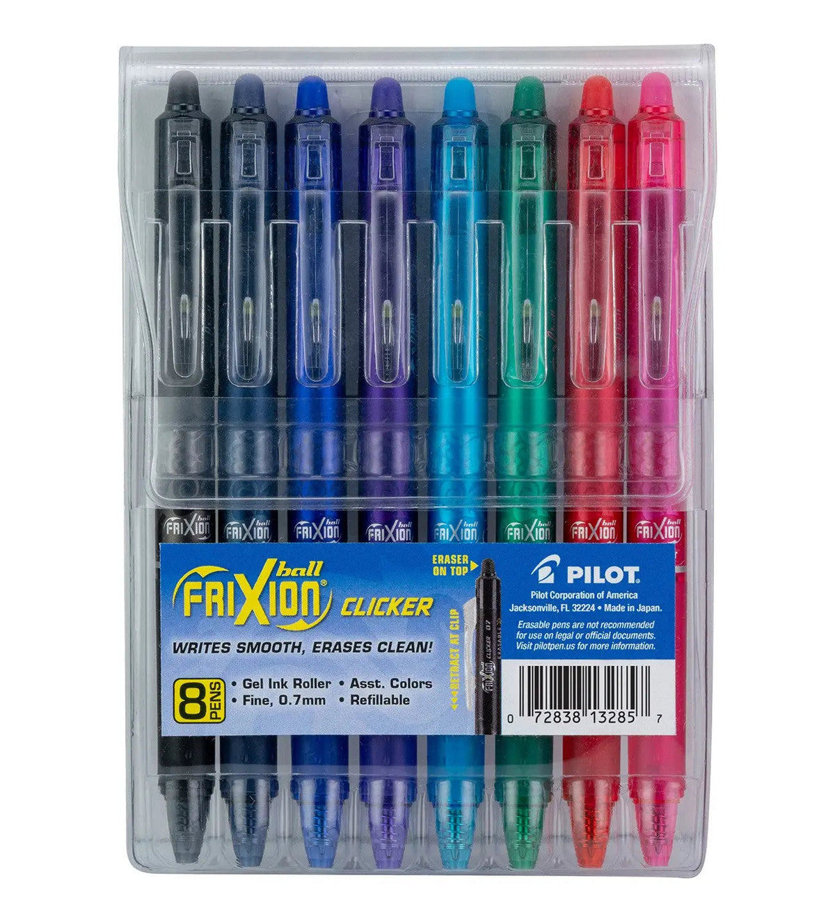 Frixion Clicker Erasable Gel Fine 8pk Pouch