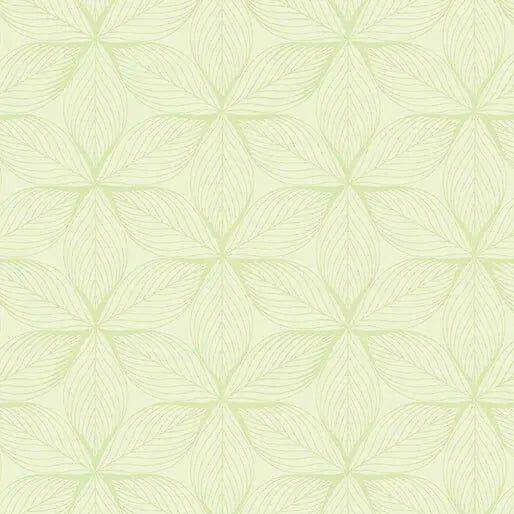 Go with the Flow Star Leaves Light Lime Cotton 44"/45" Fabric Per Yard