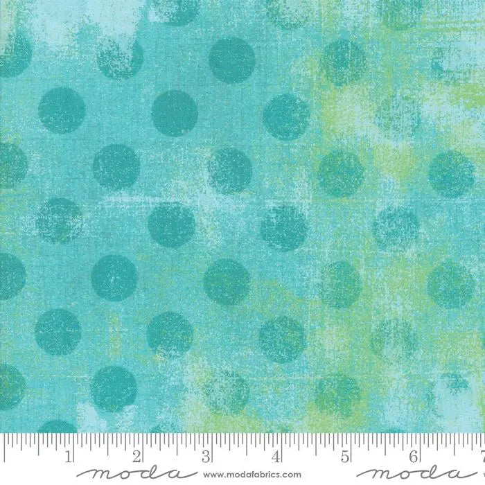 Green Pool Hits The Spot Grunge Cotton Wideback Fabric Per Yard