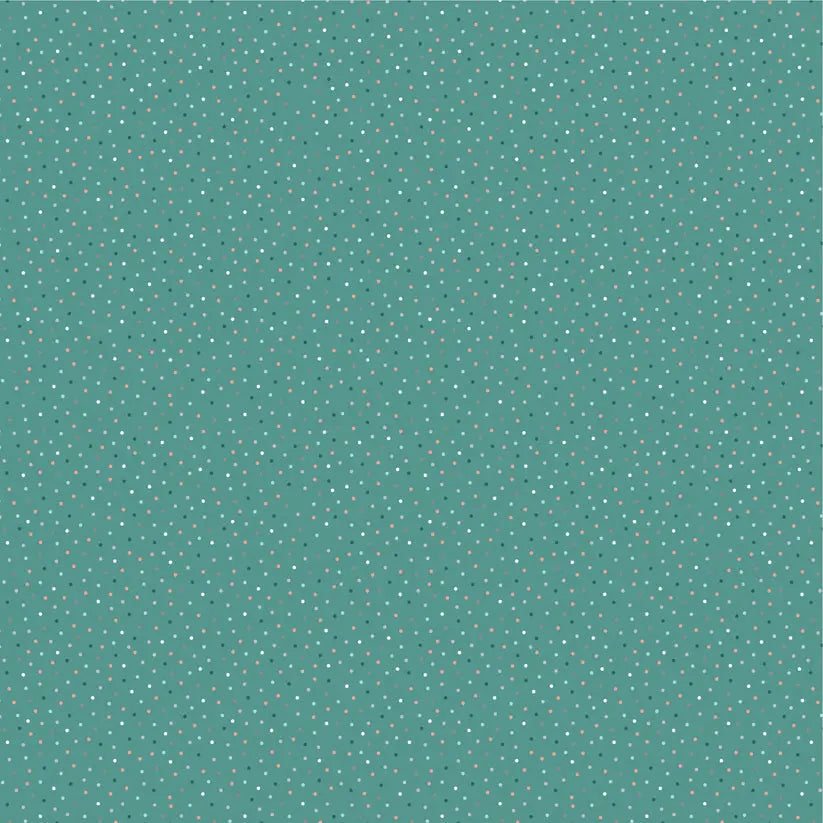 Green Teal Lakehouse Cotton 44"/45" Fabric Per Yard