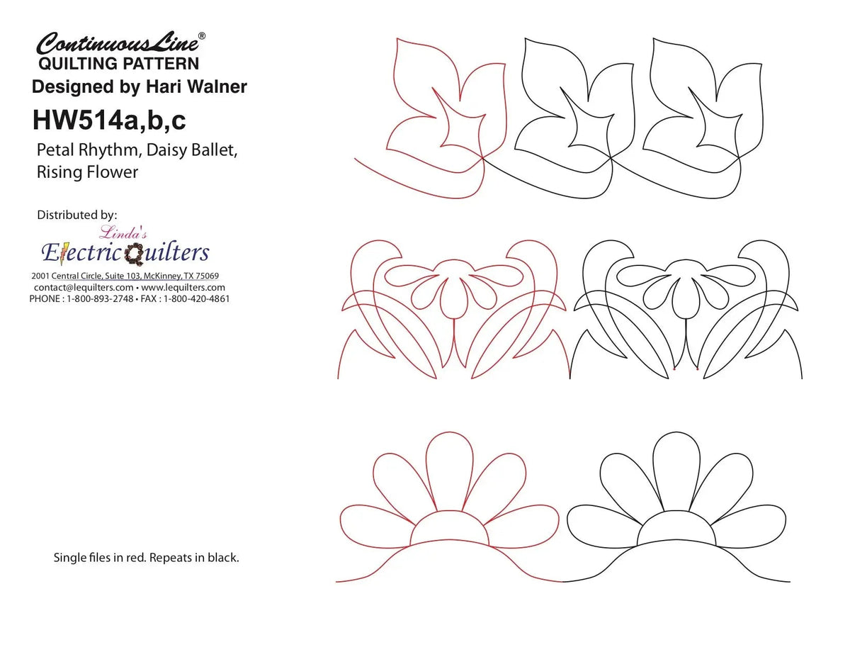 514 Floral 3 Pantograph by Hari Walner