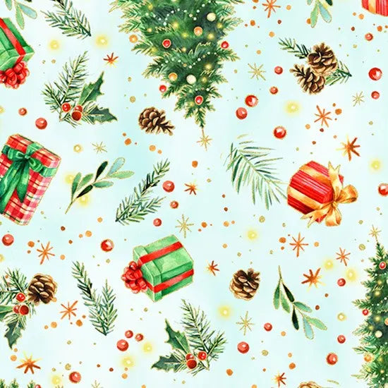 Holiday Sweets Ice Blue 43"/44" Fabric Per Yard