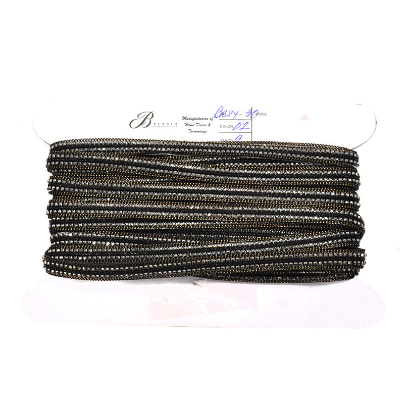 Iron-On Rhinestone Banding - 3/8" Width (20 Yard Roll) - BRSY-30-02