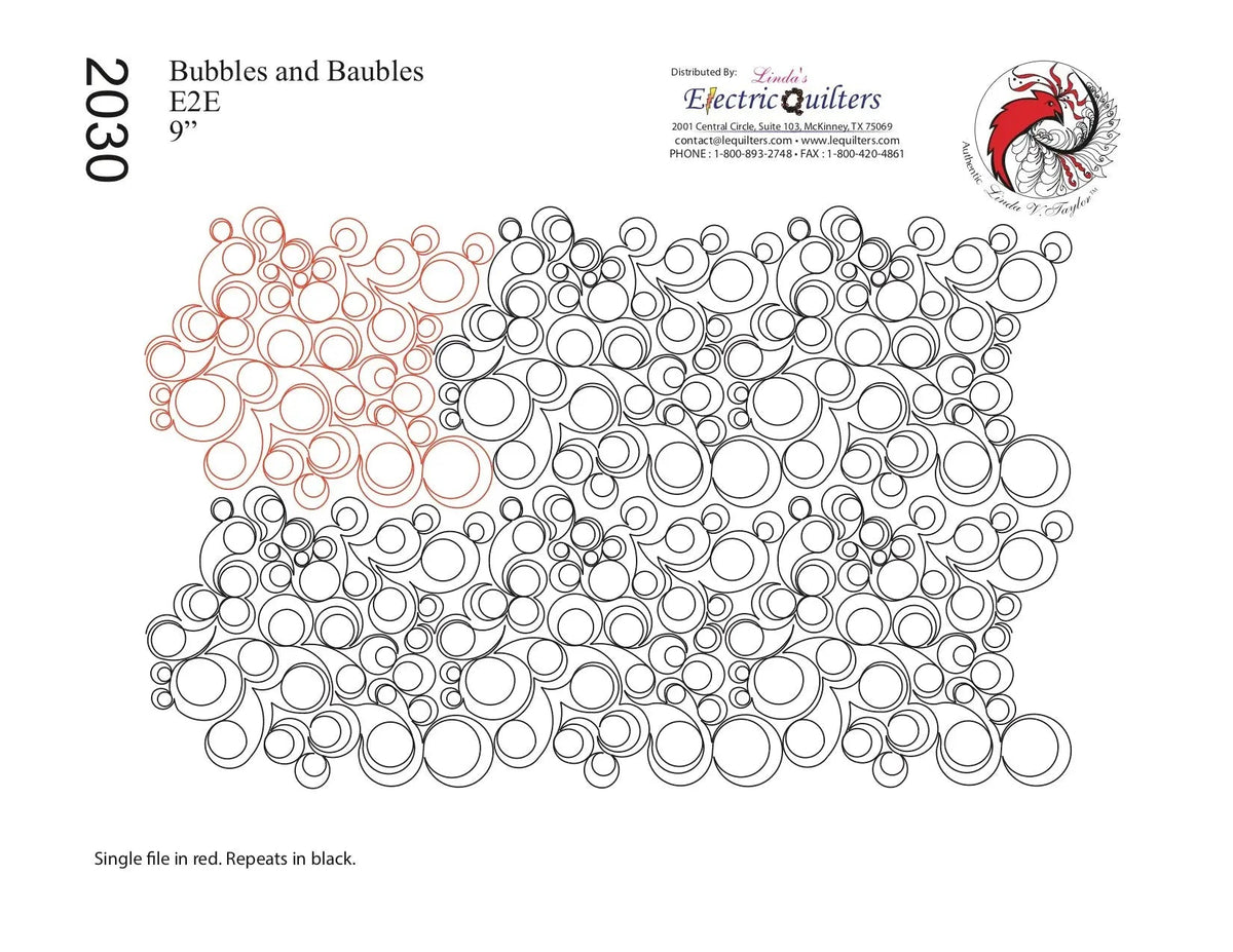 230 Bubbles And Baubles Pantograph by Linda V. Taylor