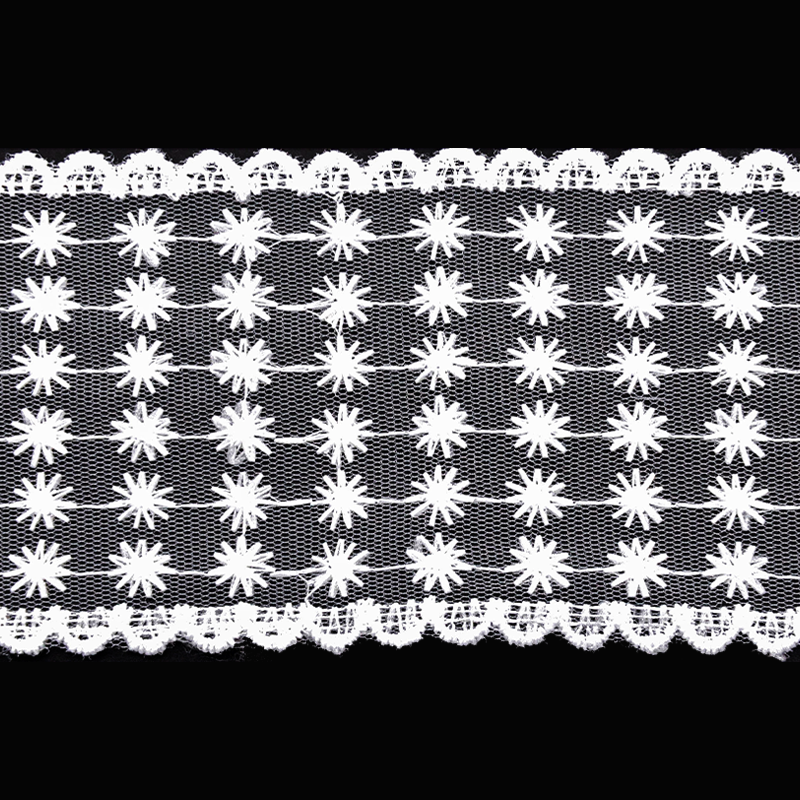 Lace Trimming - 3-Inch Width (10 Yard Roll) - BFL -101-27 White