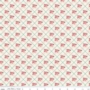 Love You Always Floral Plaid Cream Cotton 43"/44" Fabric Per Yard