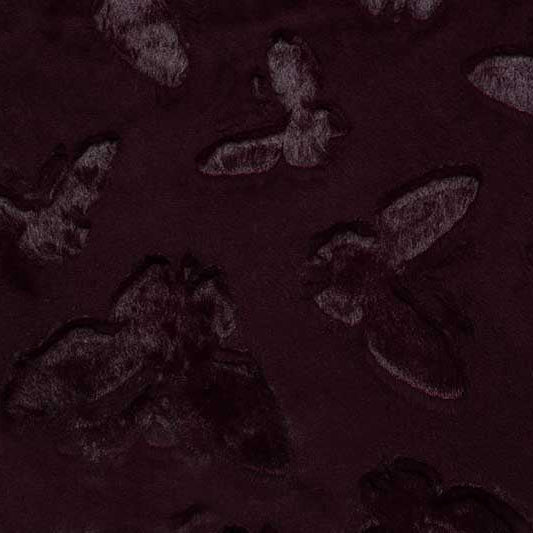Luxe Cuddle Butterfly Black Cherry 58"/60" Fabric per yard