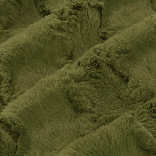 Luxe Cuddle Glacier Moss 58"/60" Fabric per yard