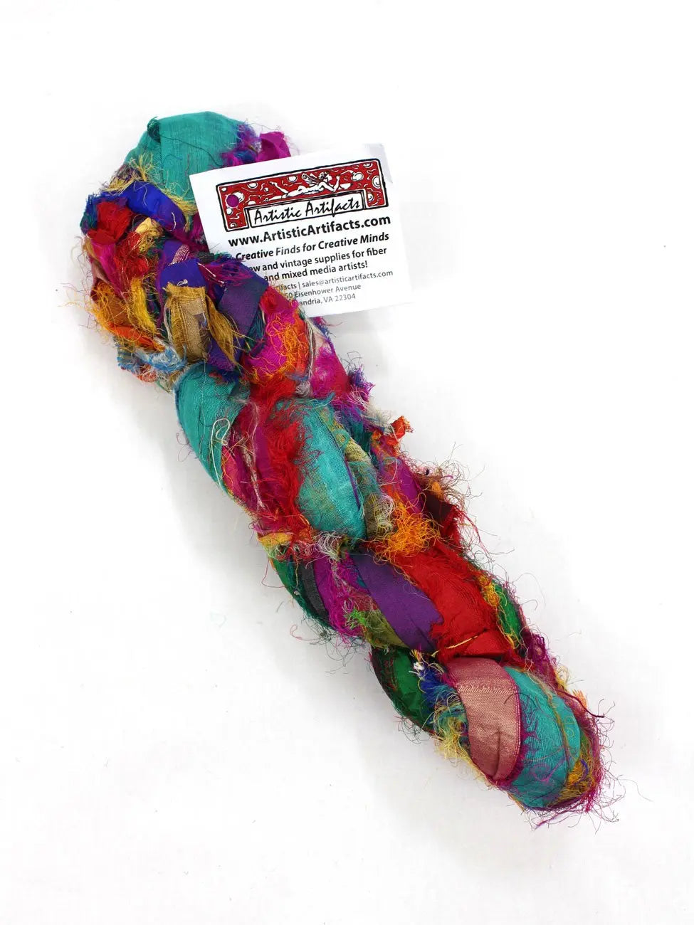 Multicolor Chiffon Silk Sari Ribbon