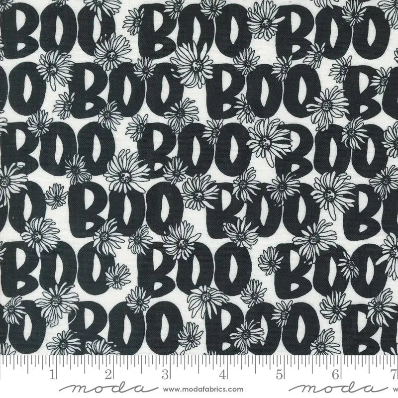 Noir Pumpkin Boo Black & White 44"/45" Fabric Per Yard