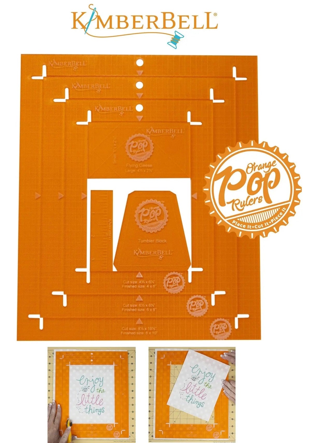 Orange Pop Rulers Rectangle Set