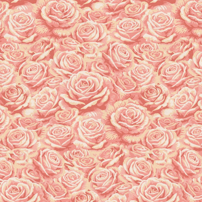 Pink Roses Are Red Rose Bouquets Cotton Wideback 118" Fabric Per Yard
