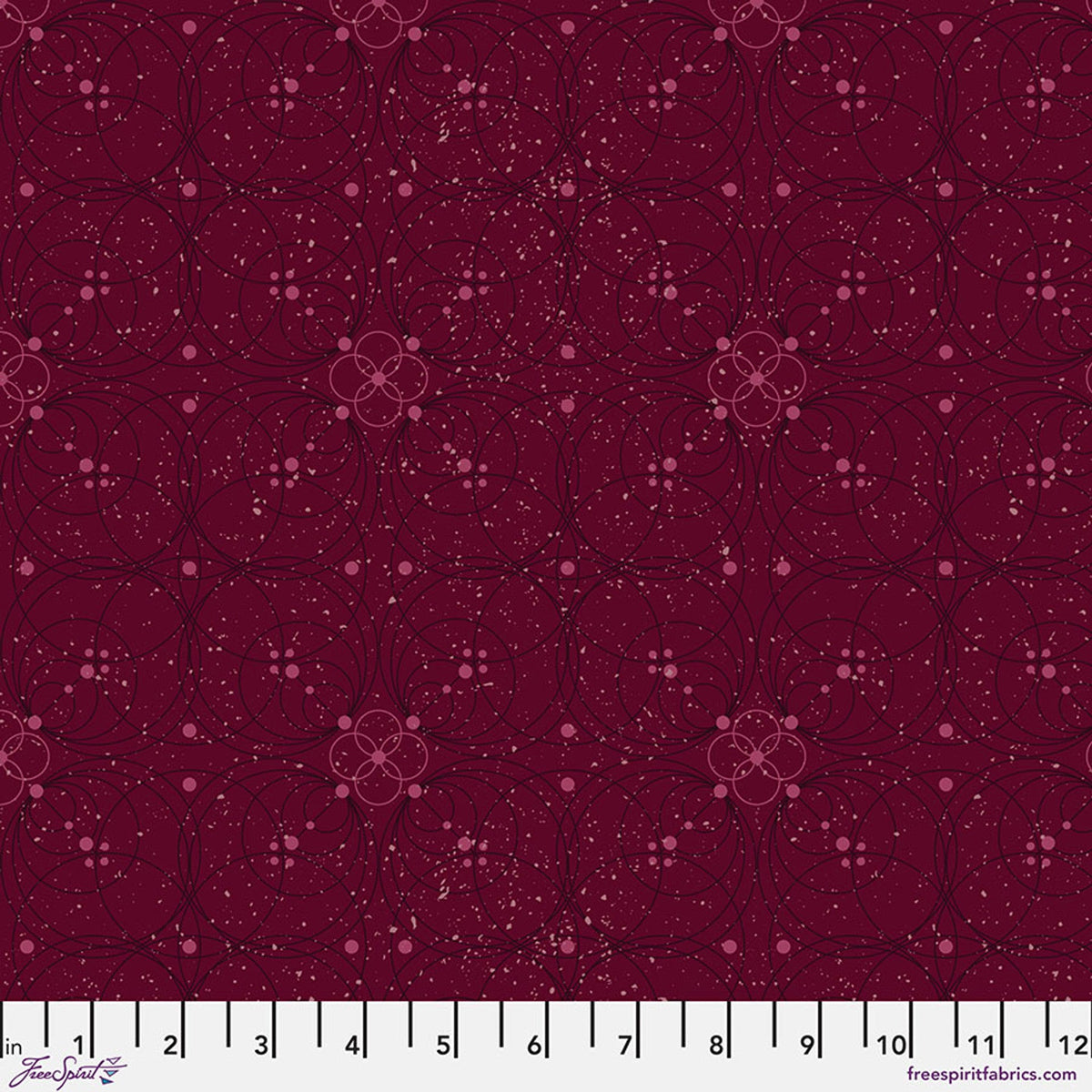 Enrapture by Giucy Giuce Flourish - Garnet Cotton 44"/45" Fabric Per Yard