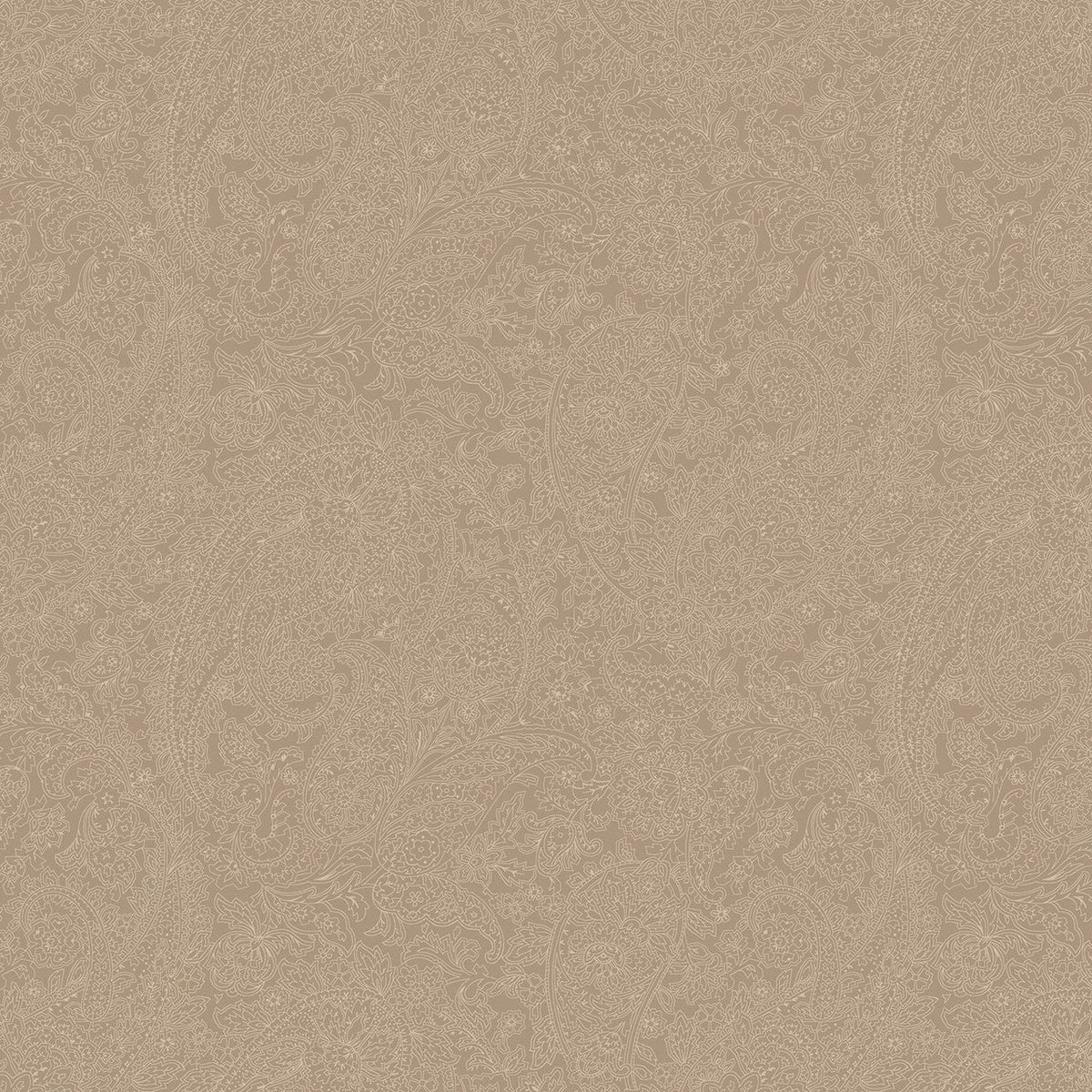 Paisley Lines Tan Meadow Blush 43"/44" Cotton Fabric Per Yard