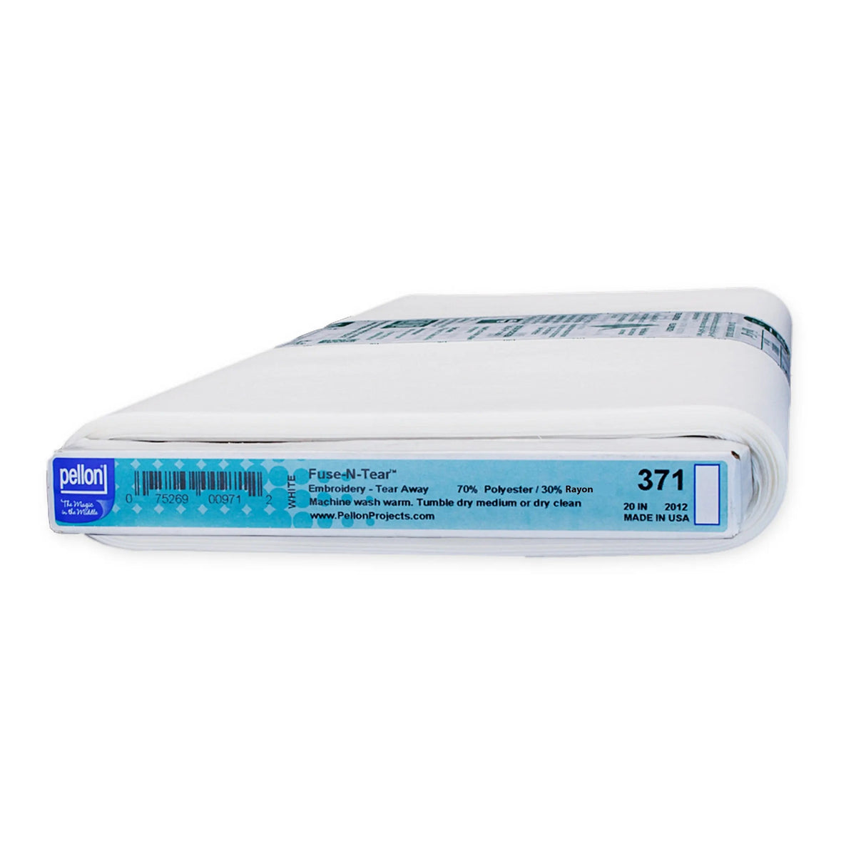 Pellon® 371 Fuse-N-Tear® Stabilizer 20" x 10 yards Bolt. Color: White.