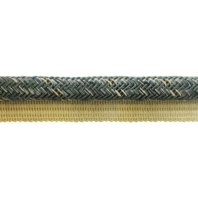 Pompeii Collection - 3/8" width CORD WITH LIP (50 Yard Roll) - BC-10095-02/49 Grey and Brown