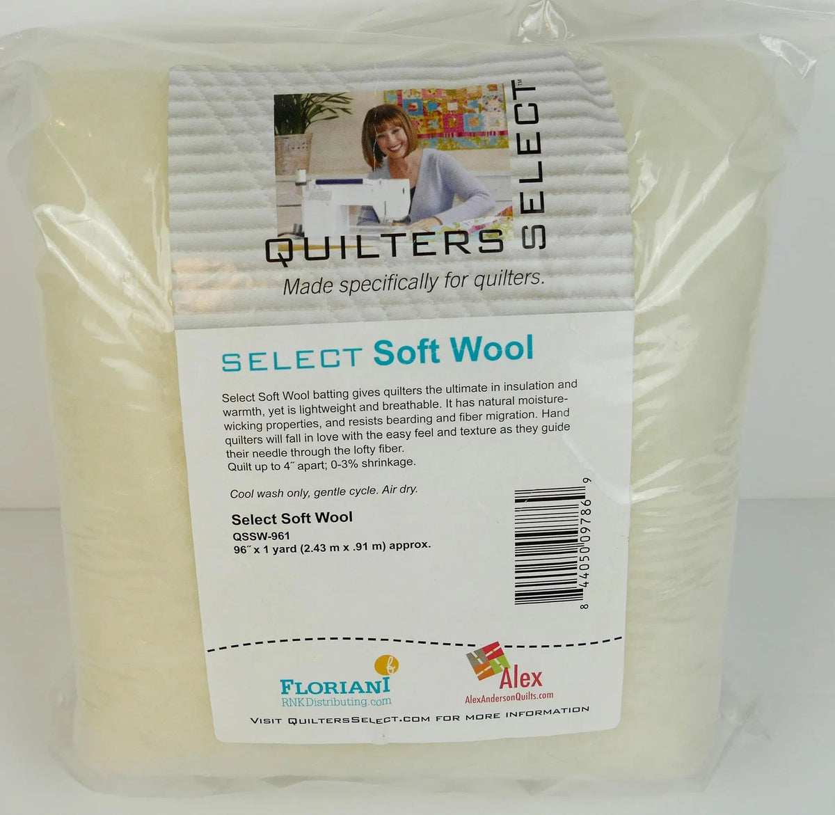 Quilters Select Soft Wool Batting 96" x 1 yd