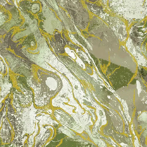 Sage Marbled Earth Cotton 44/45" Fabric Per Yard