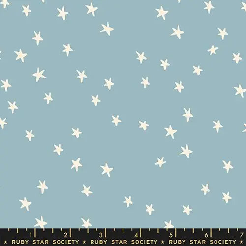 Starry New Soft Blue 43"/44" Fabric Per Yard