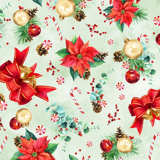 December Celebrate the Seasons 43"/44" Fabric Per Yard