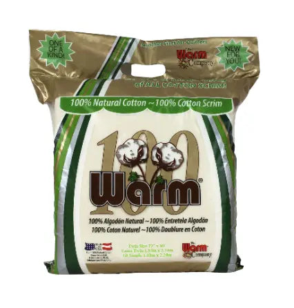 Warm 100® Ultra Clean Natural Cotton Quilt Batting with 100% Cotton Scrim – Full Case