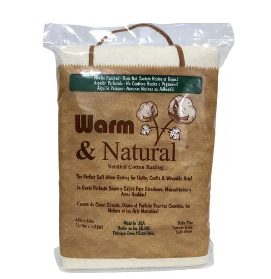 Warm & Natural® Needled Cotton Quilt Batting – Full Case — Craft 34" × 45"