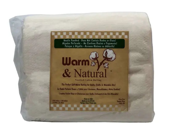 Warm & Natural® Needled Cotton Batting – Premium Cotton Quilt Batting — Baby 45" × 60"