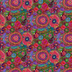 Who Let The Birds Out Beads Cotton 44"/45" Fabric Per Yard