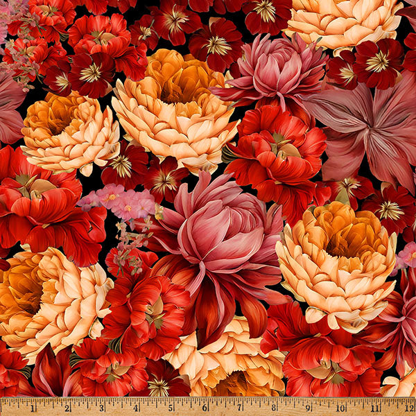 Autumn Spice Island Bouquet 43"/44" Fabric Per Yard