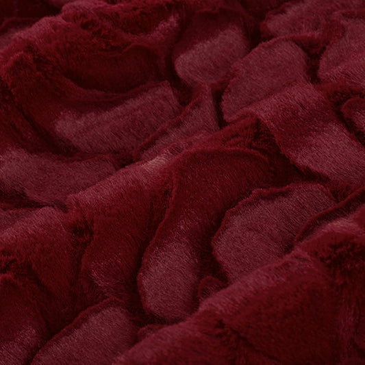 Luxe Cuddle Demi Rose Merlot 58"/60" Fabric per yard