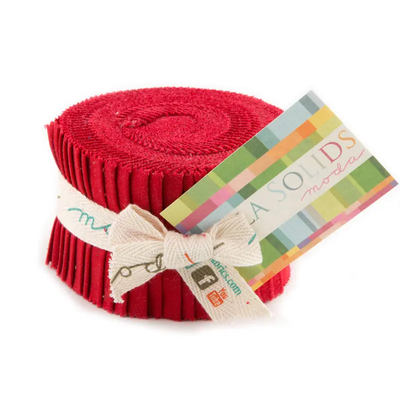 Red Bella Solids Junior Jelly Roll