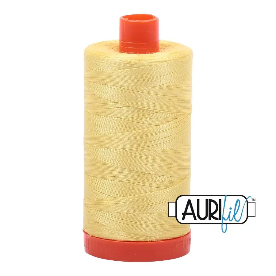 2115 Lemon Aurifil Cotton 50wt Large Spool