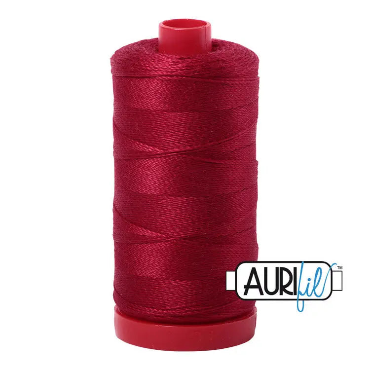 2260 Red Wine Aurifil Cotton 12 WT Large Spool